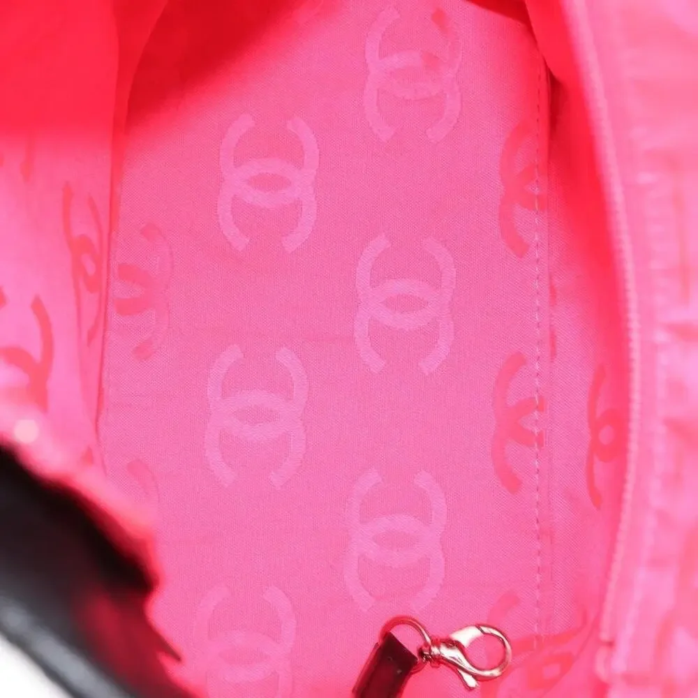 Chanel Leather Cambon Line Matelasse Tote Bag Black